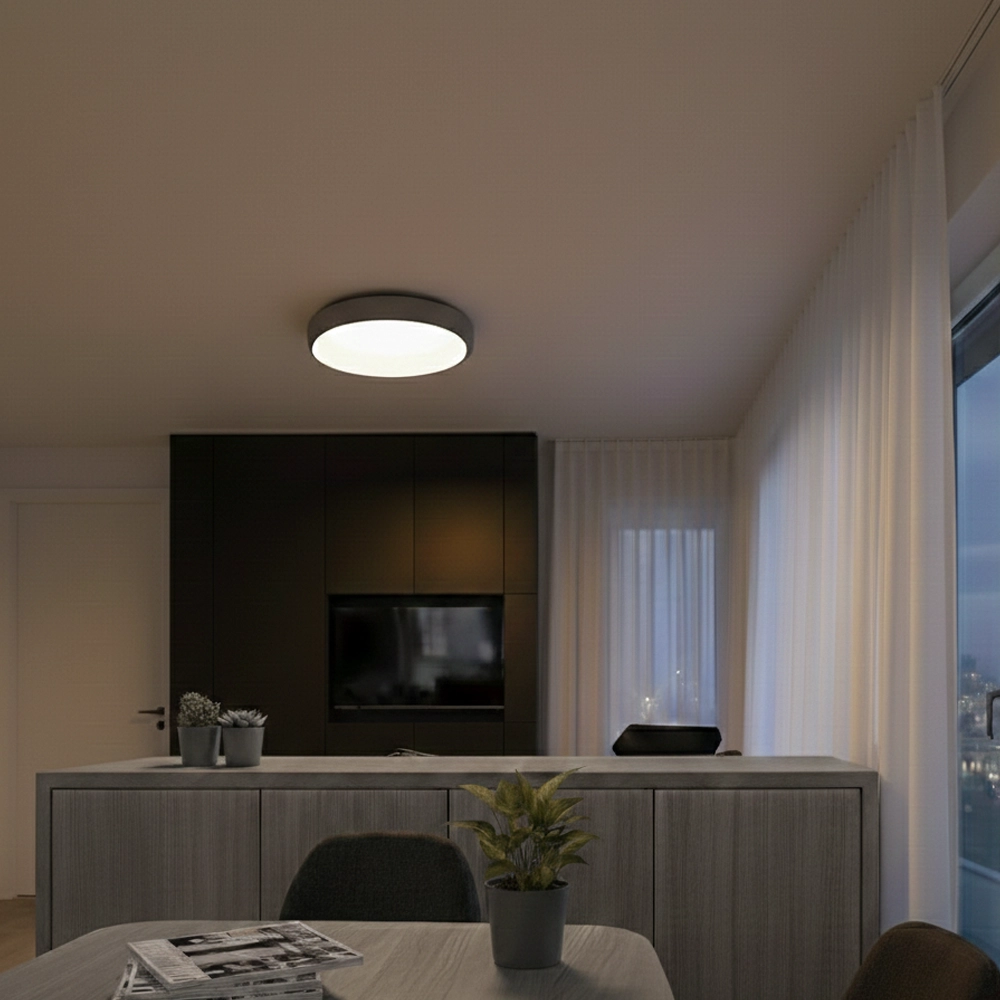 Plafonnier Albi gris Ø 41cm