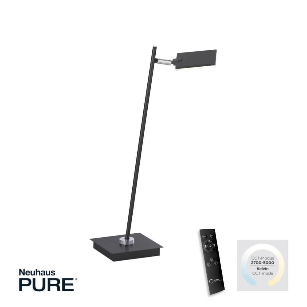 Lampe de table design Pure Mira noir Paul Neuhaus 4012248367520