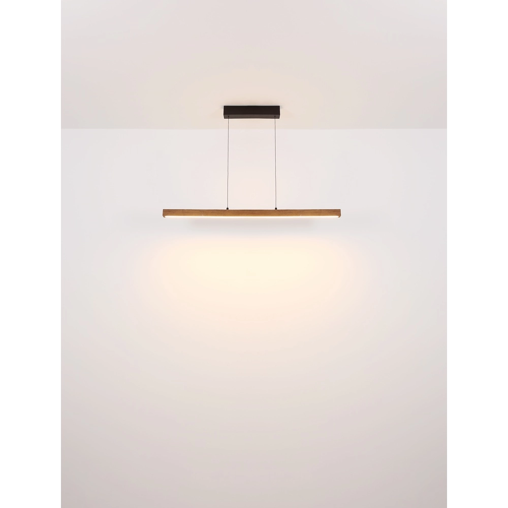 Lampe suspendue élégante Olivus bois 115 cm Globo 9007371455683