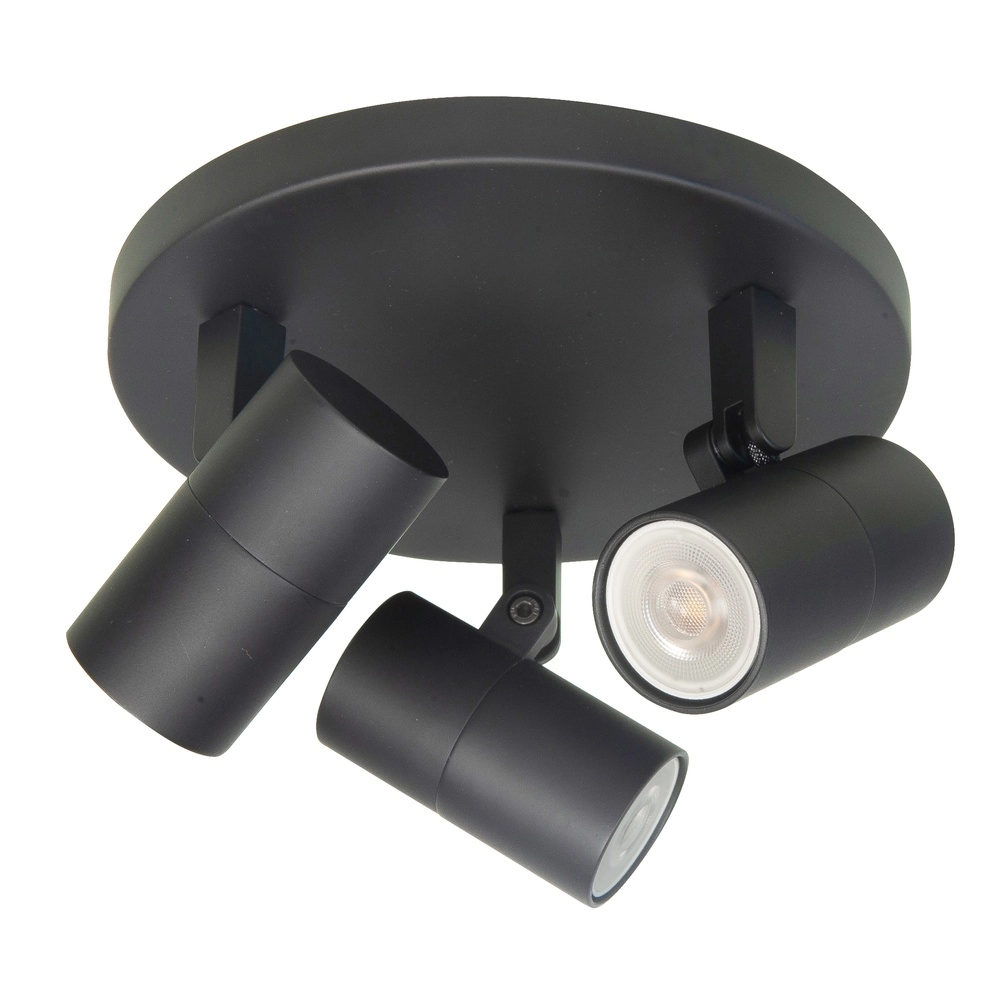 Spot apparent noir Piccolo 3 lumières rondes Spot apparent noir Piccolo 3 lumières rondes