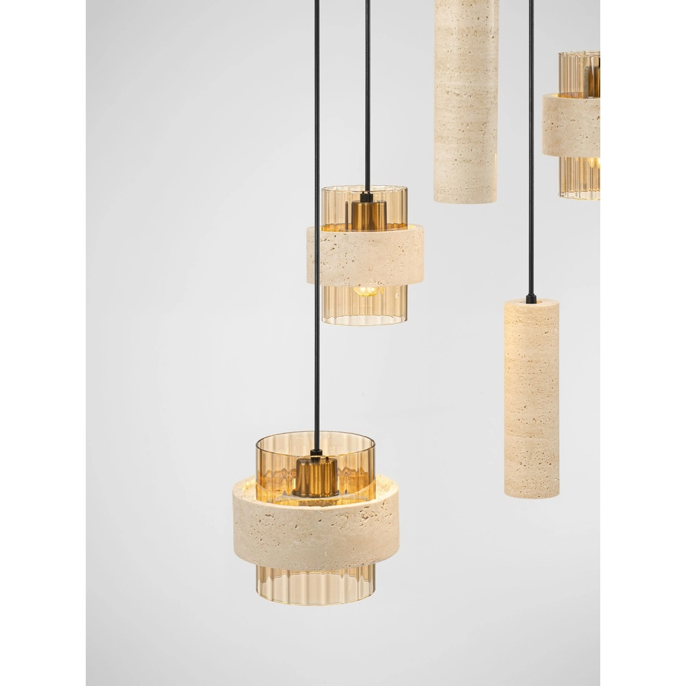 Lampe pendante moderne Melony brun sable Lyora 5212063501256