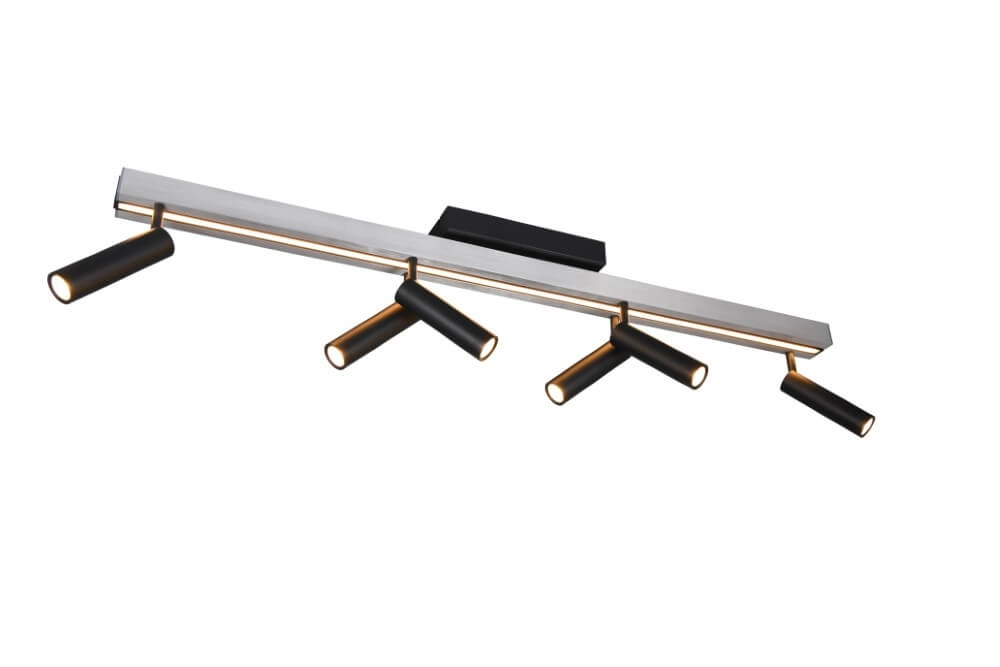 Spot LED 6 lumières Zeno métal avec du noir Trio 4017807627305