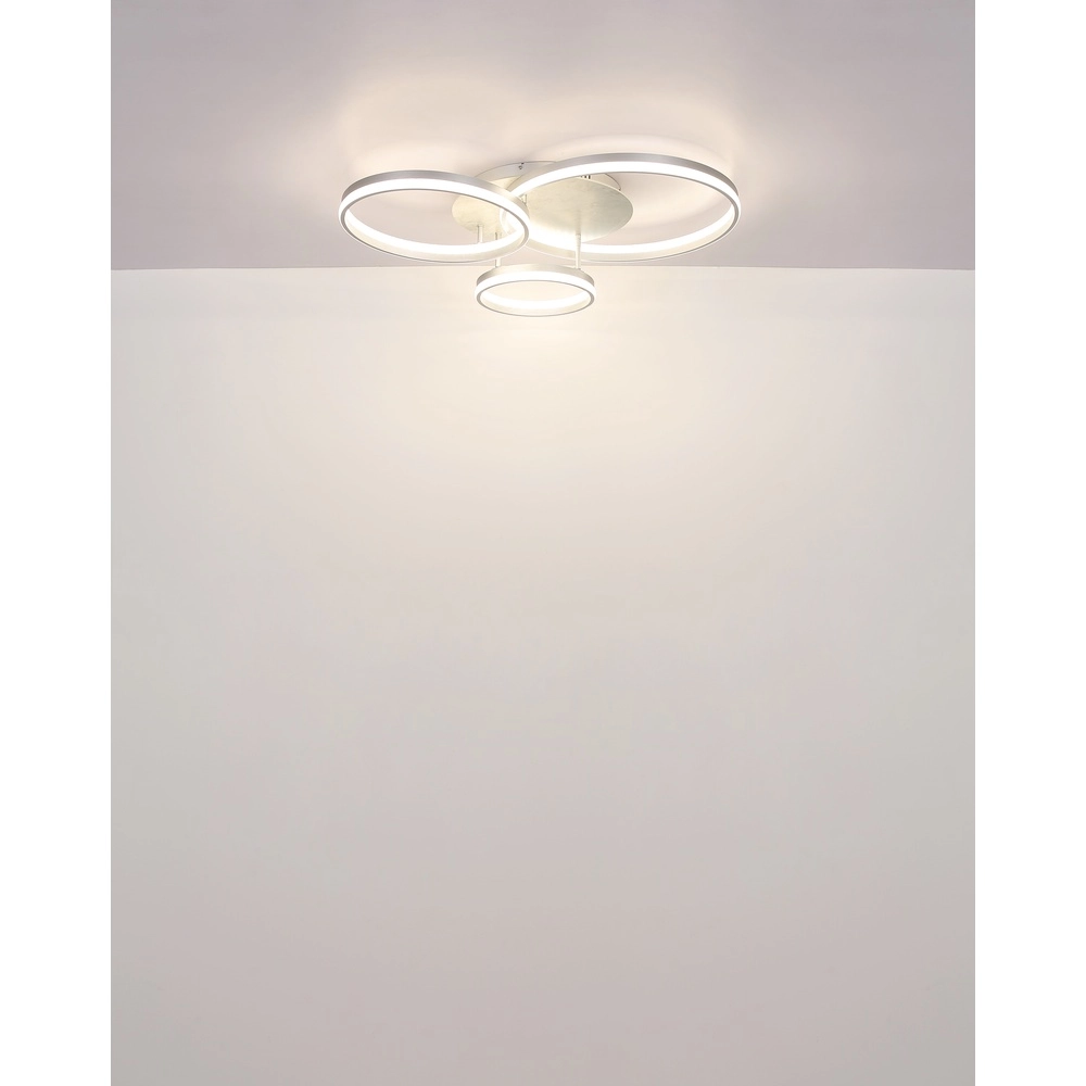 Lampe de plafond Mary Gris argenté à 3 lumières Globo 9007371519859