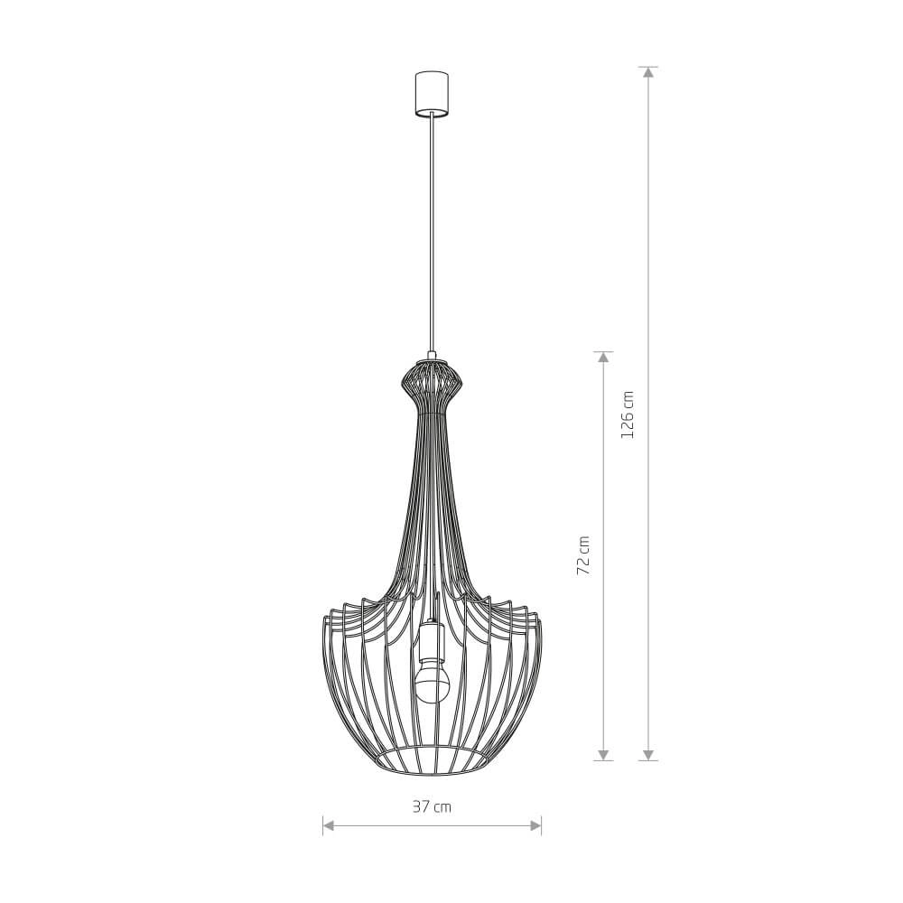 Lampe à fil noir Luksor Ø 37 cm Lyora 5903139885195