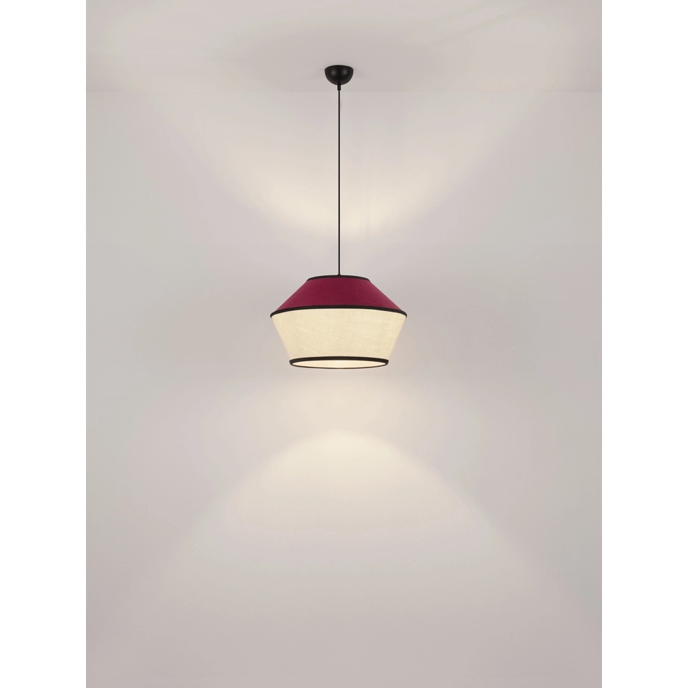Lampe suspendue Veliss Blanc avec un rouge bordeaux Lyora 5212017493835