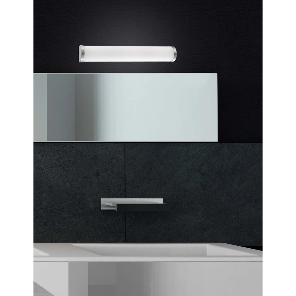 Applique murale Polo Nickel avec blanc 50cm Lyora 5212017405739
