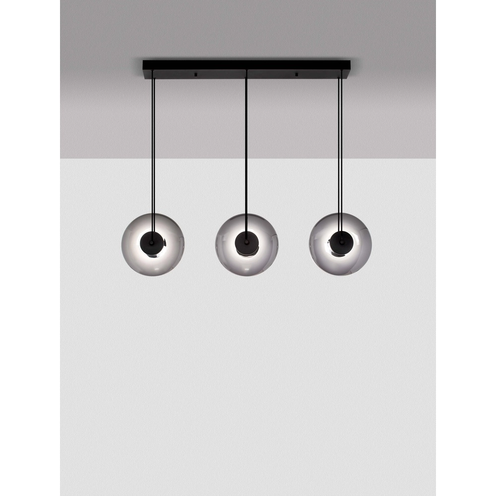 Suspension unique Ballet Noir 3 lumières droit Lyora 5212017458421