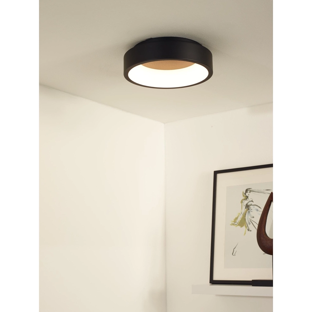 Éclairage de plafond Talowe Led Ø 30cm noir Lucide 5411212460615