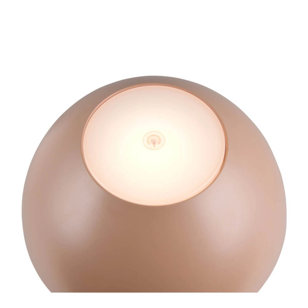 Lampe de table rechargeable Ricardo brun café Trio 4017807633900