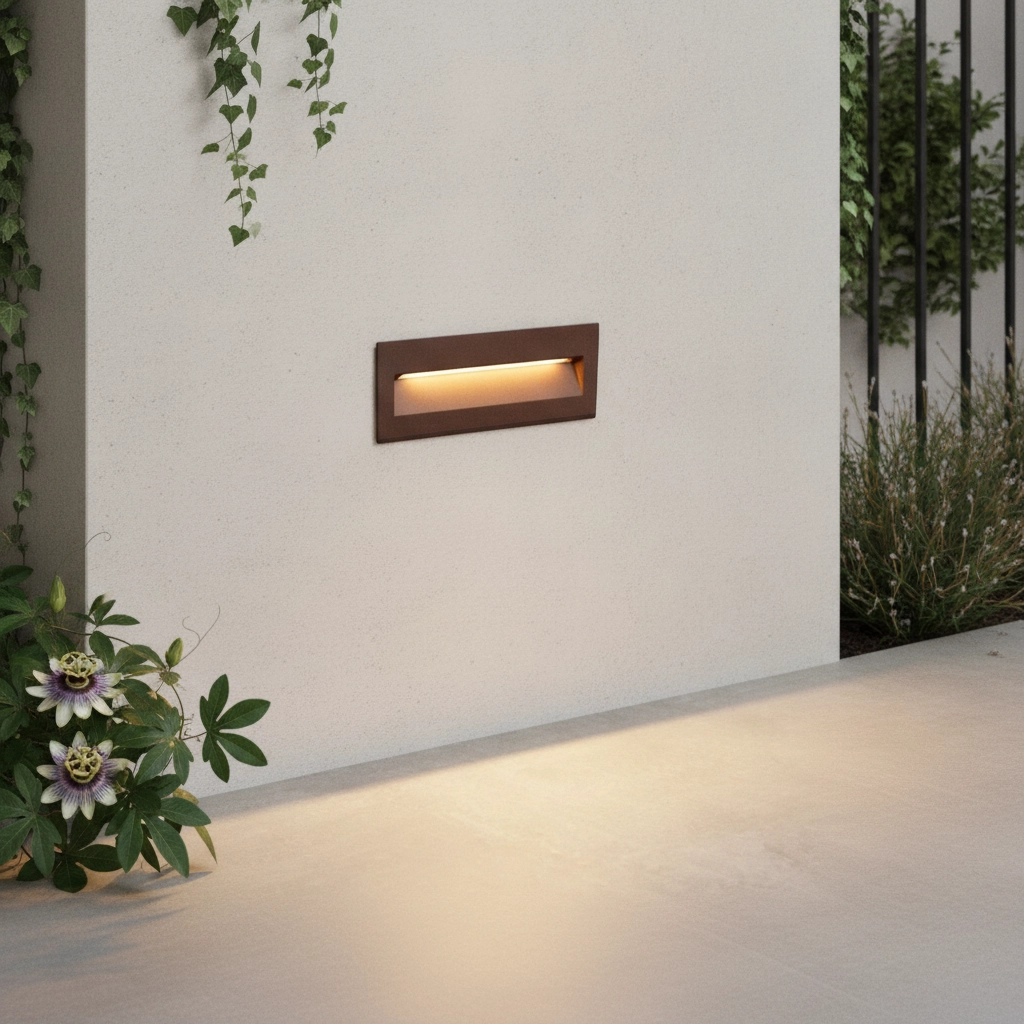 Lampe murale encastrée Drat Brun rouille