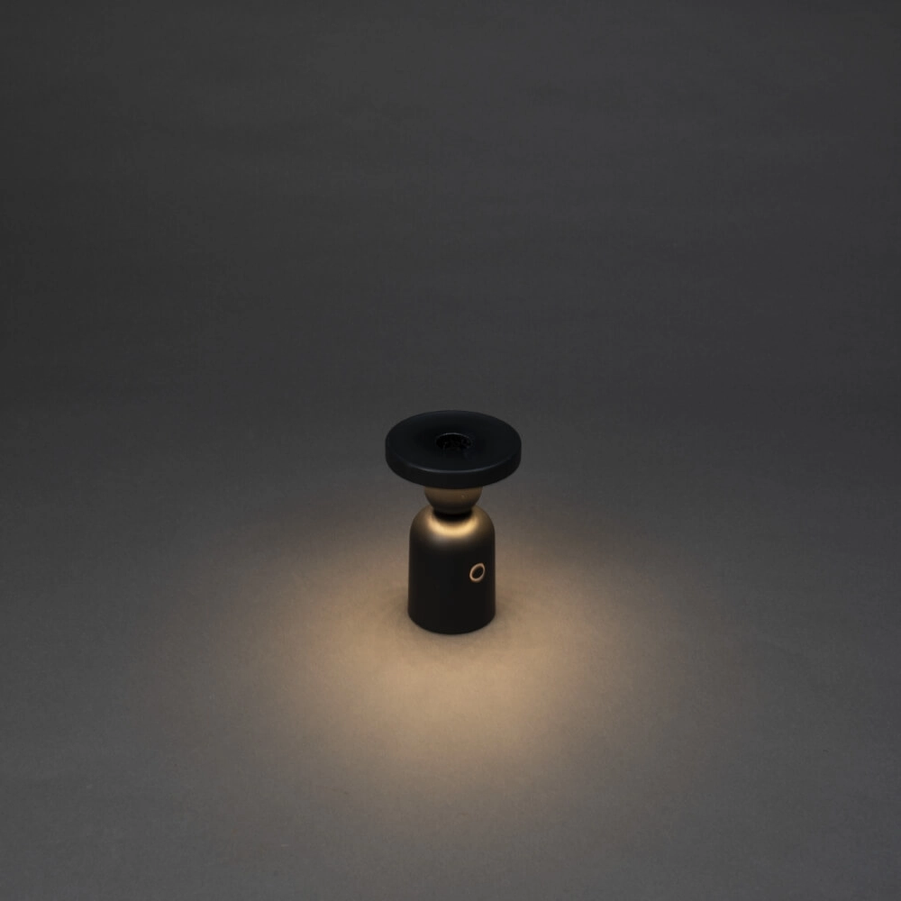 Lampe de table rechargeable Nantes Noir pour bougeoir KonstSmide 7318307833751