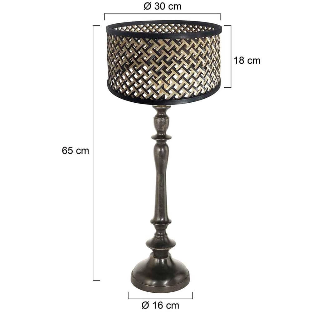 Lampe de table Bois avec abat-jour en bambou Steinhauer 8712746172645