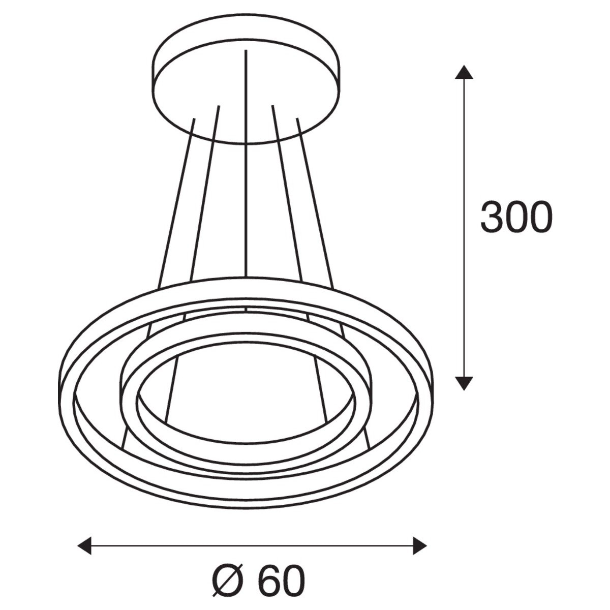 Lampe suspendue à LED One Ø 60 cm SLV 4024163249164