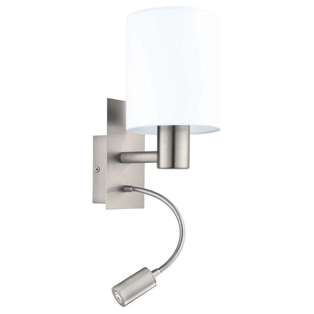Applique murale Pasteri blanc avec lampe de lecture
