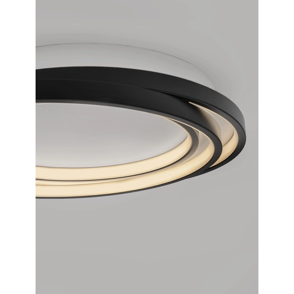 Plafonnier rond Arbor noir Ø 44cm Lyora 5212017454928