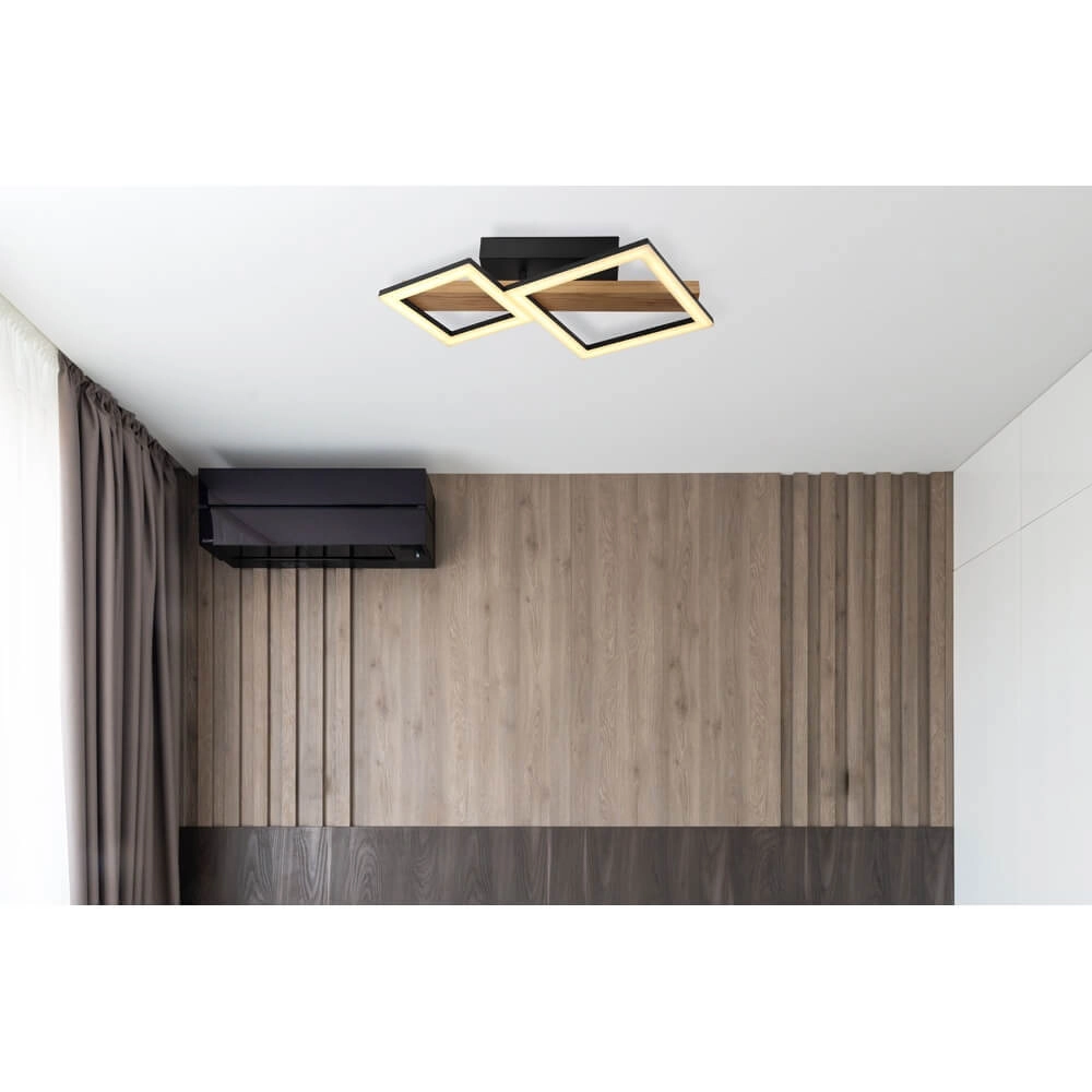 Plafonnier moderne Dustin noir 48cm Globo 9007371445103