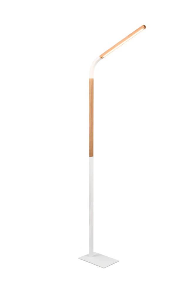 Lampe de lecture flexible Norris blanc avec du bois Trio 4017807600025