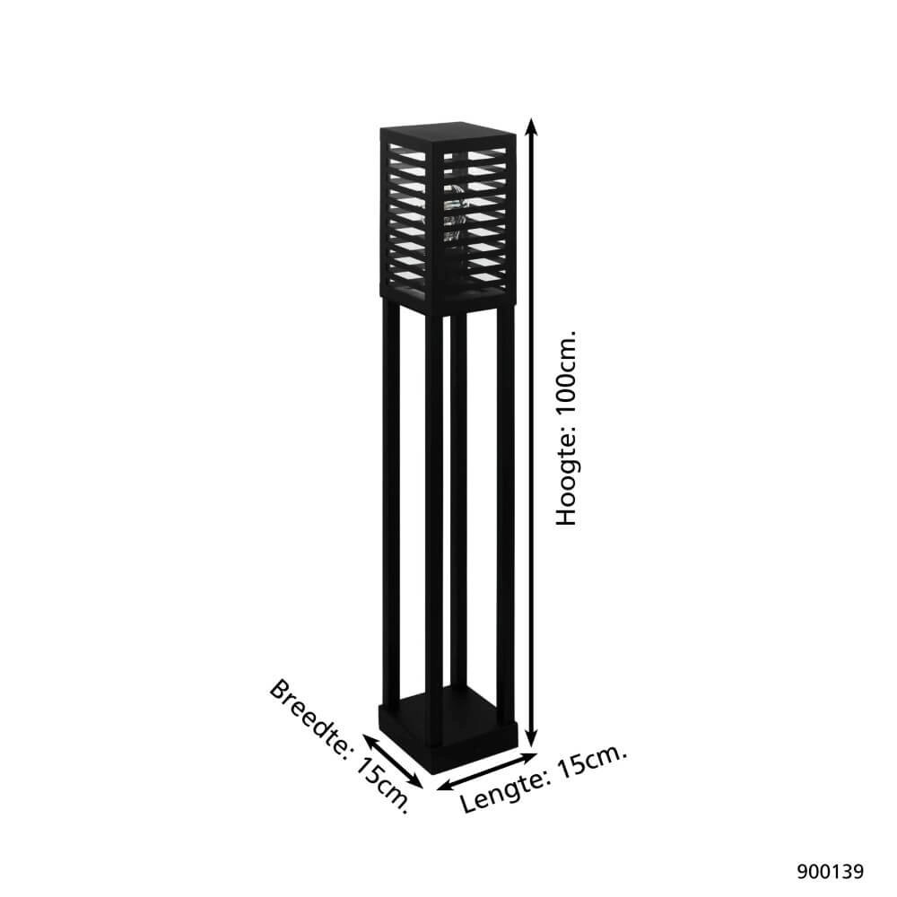 Lampe de terrasse noire Alamonte 3 100 cm Eglo 9008606230136