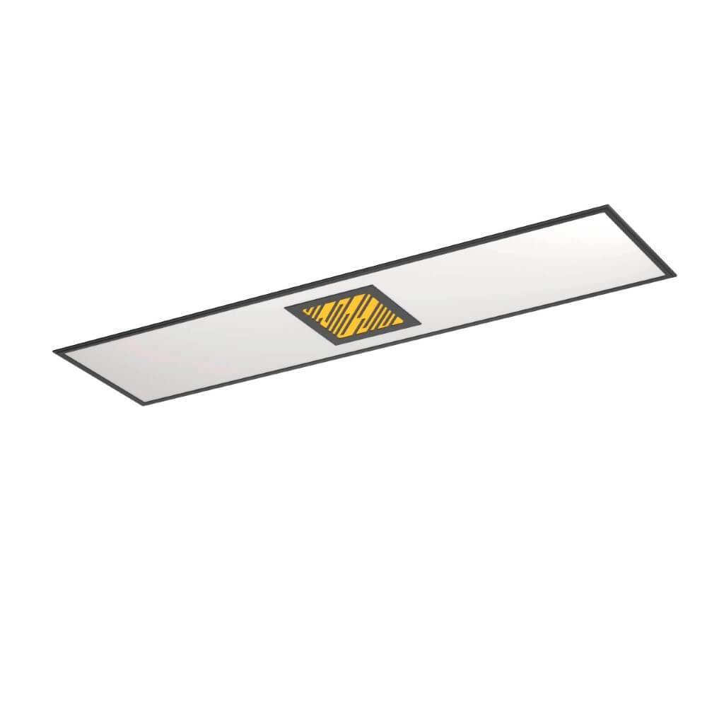 Plafonnier LED noir Bordonara 120x30 Plafonnier LED noir Bordonara 120x30