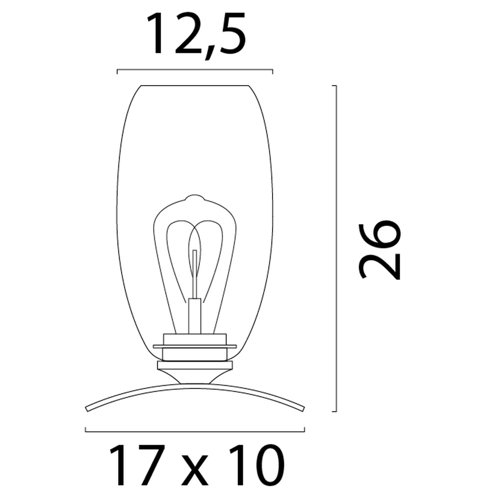 Lampe de table Olive Verre de 12,5 cm d’Ø - sable Masterlight 8718121393834