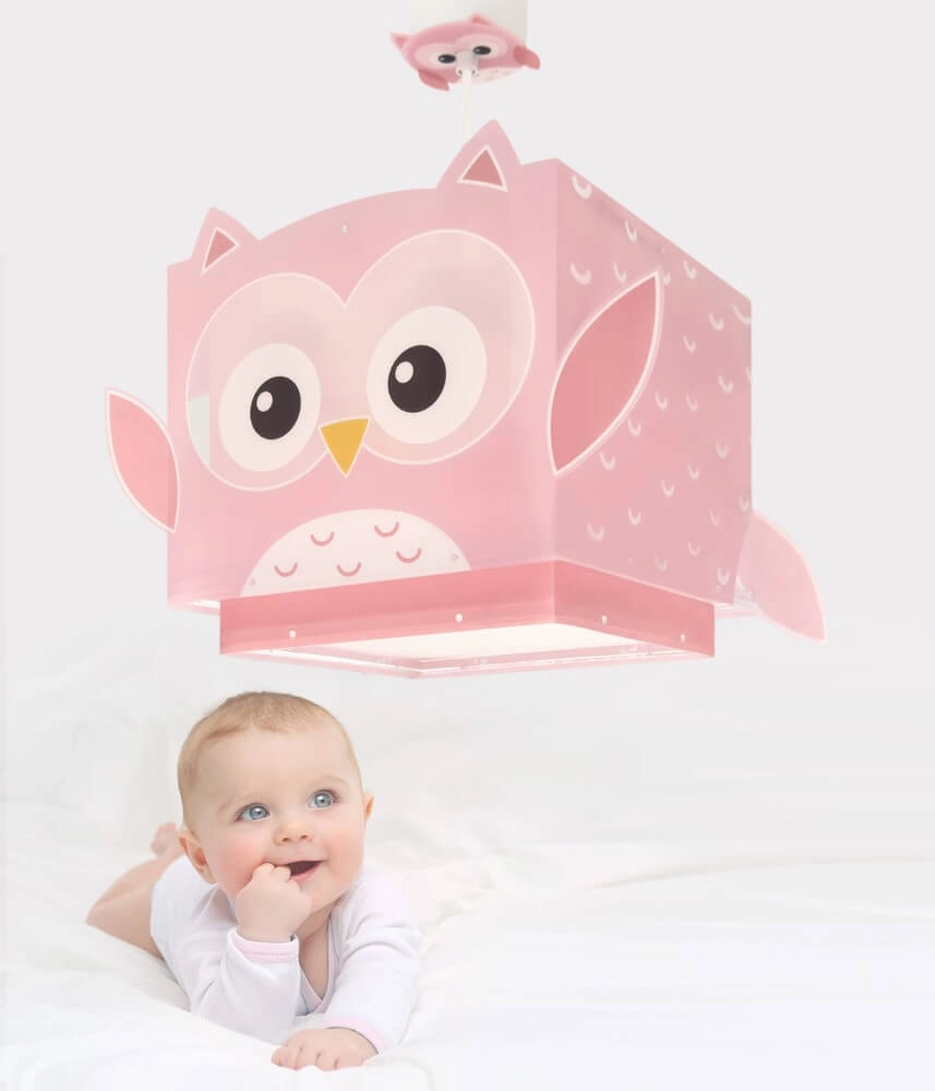 Lampe suspendue chambre d'enfant Pink Owl Dalber 8420406644820