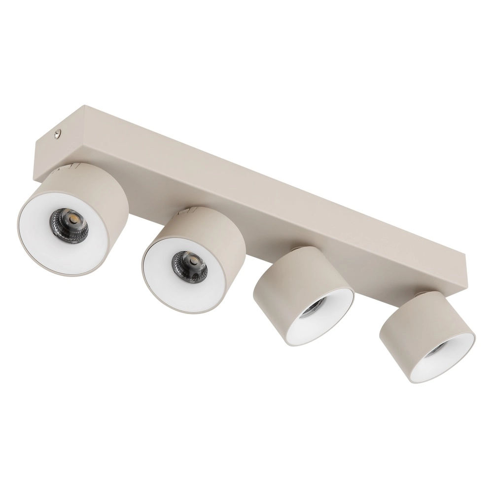 Spot de plafond 4 lumières Rae brun sable Globo 9007371569878