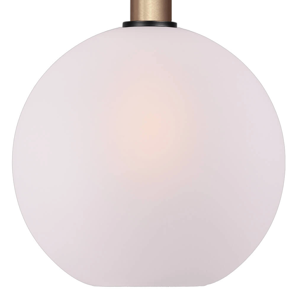 Lampe suspendue Ø 30cm Bella 2 Laiton doré avec verre blanc mat Masterlight 8718121334028