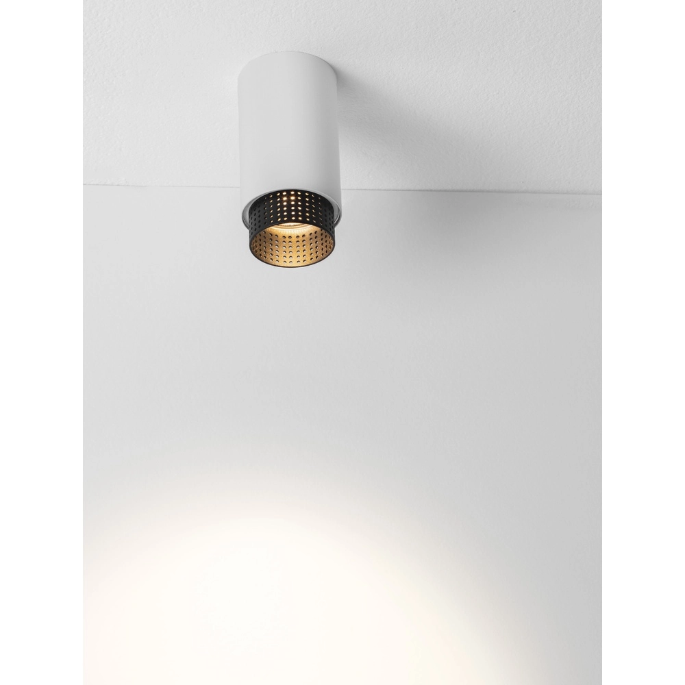 Spot de plafond Nessi blanc avec noir