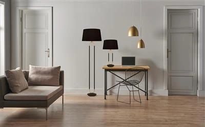 Lampe de table Jazz noir avec de l'or Searchlight 5053423193045