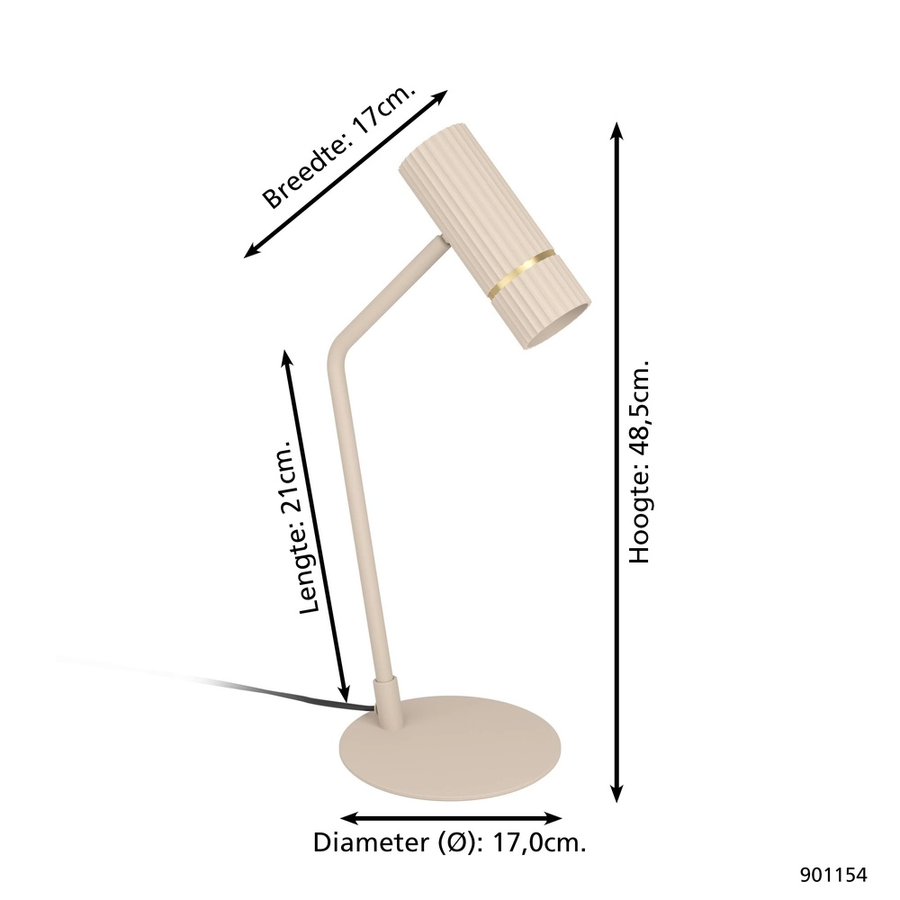 Lampe de bureau en sable Caminia GU10 Eglo 9008606312511