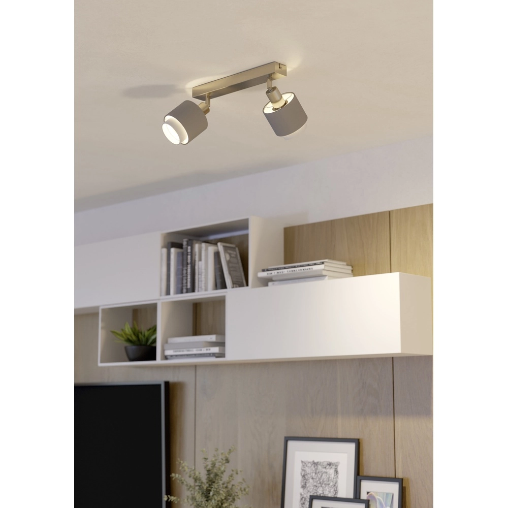 Lampe de plafond à deux lumières Bellizzi Acier inoxydable - 2x E14 Eglo 9008606304370