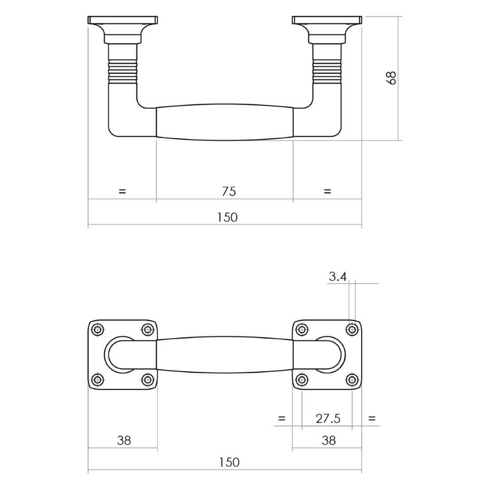 Poignée Ton Basic nickel des années 30 Intersteel 8714186711439