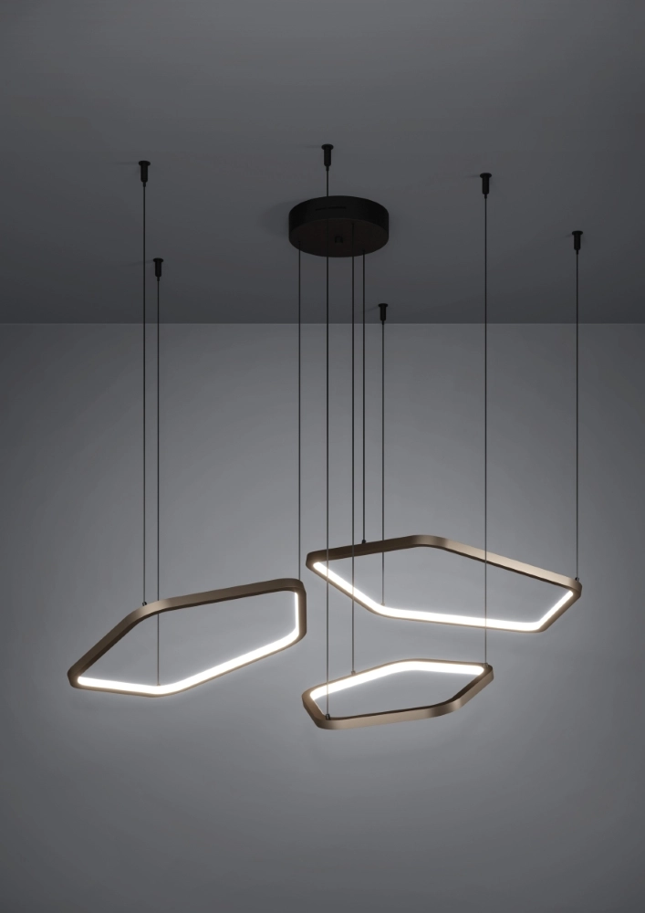 Design pendant lamp Estrella black with brown and CCT Stars of Light 9008606357772