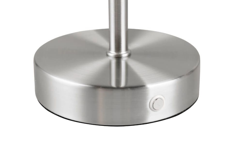 Lampe de table rechargeable Jeff nickel mat Trio 4017807601589