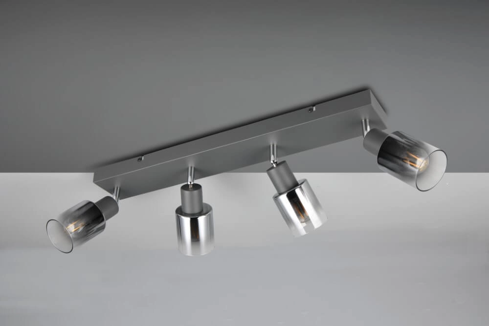 Plafonnier 4 lumières Cadiz noir Trio 4017807615784