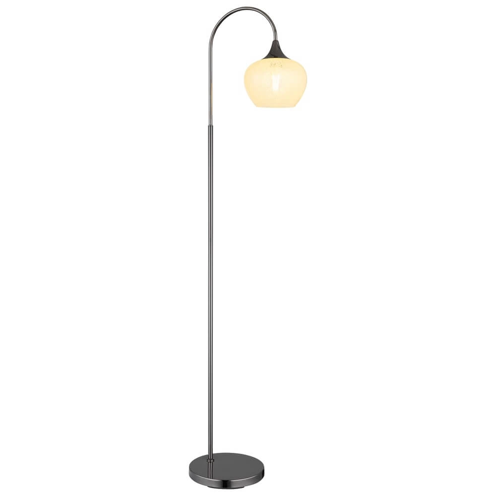 Lampadaire anthracite Maxy avec verre blanc simple Lampadaire anthracite Maxy avec verre blanc simple