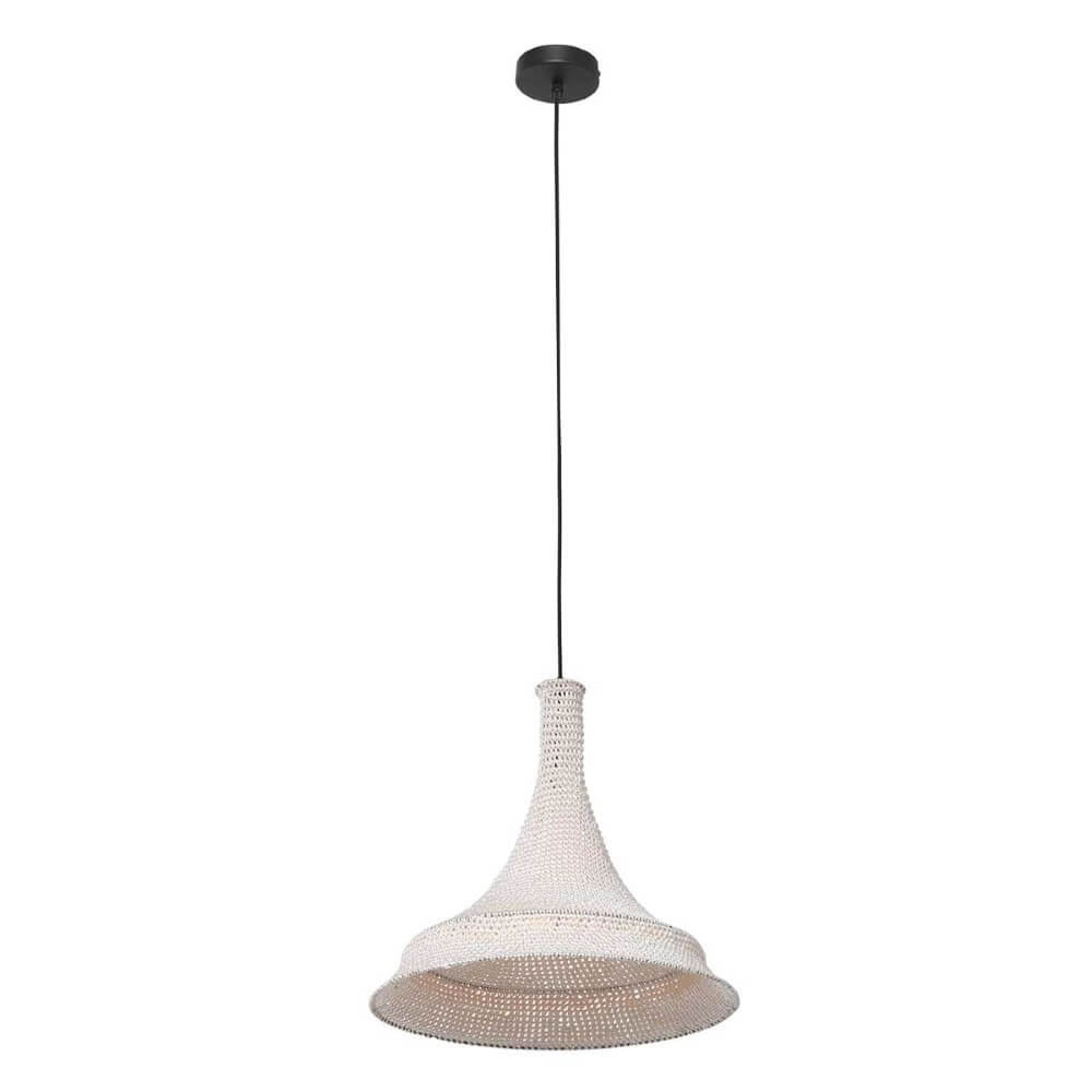 Lampe suspendue Ø 60cm Marrakesch de corde blanche Steinhauer 8712746161502
