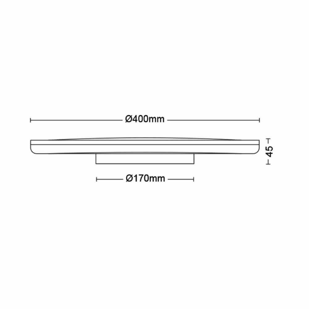 Plafonnier blanc Ozziet Ø40cm Philips 8719514432000