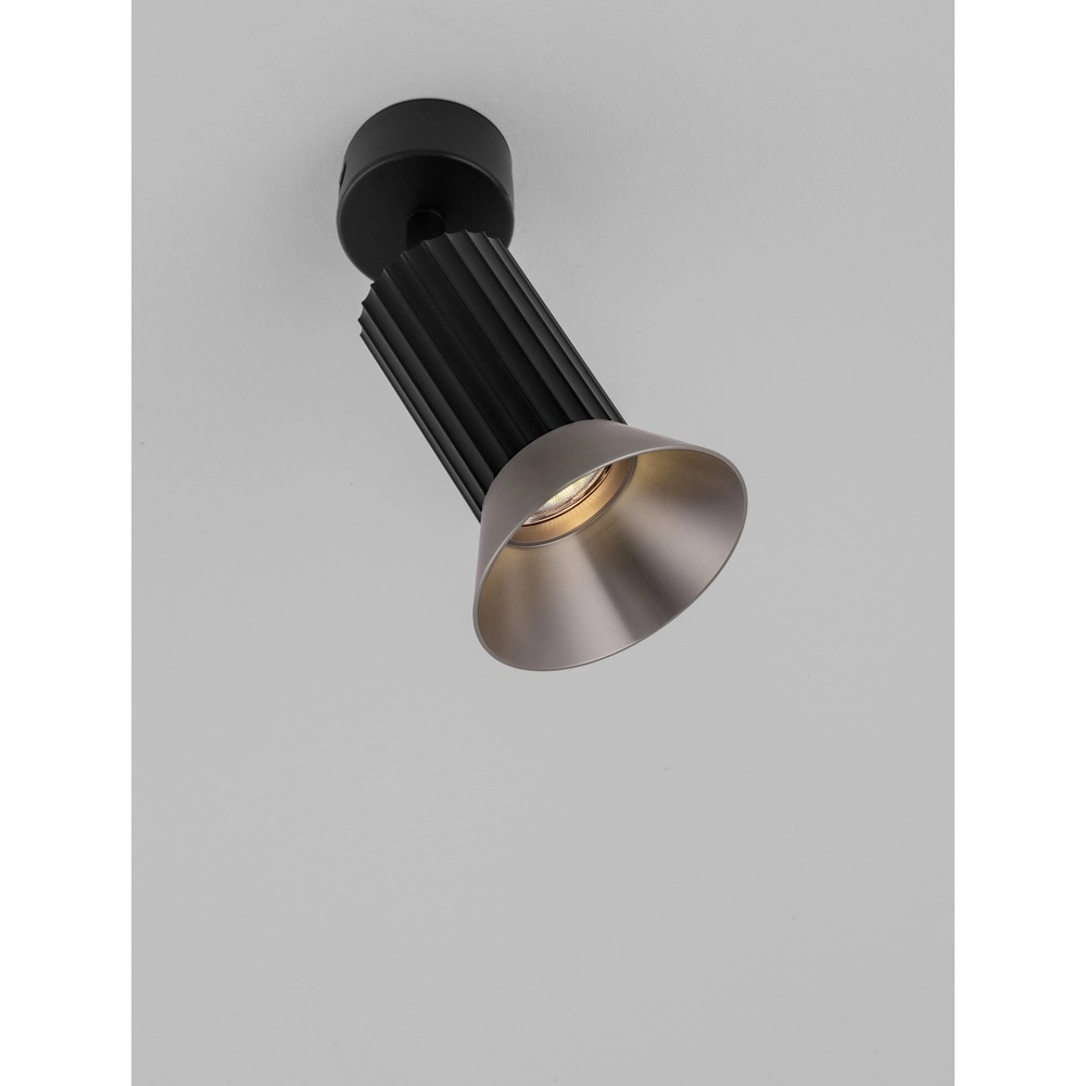 Spot de plafond Luvia Orientable noir avec bronze Lyora 5212017475527