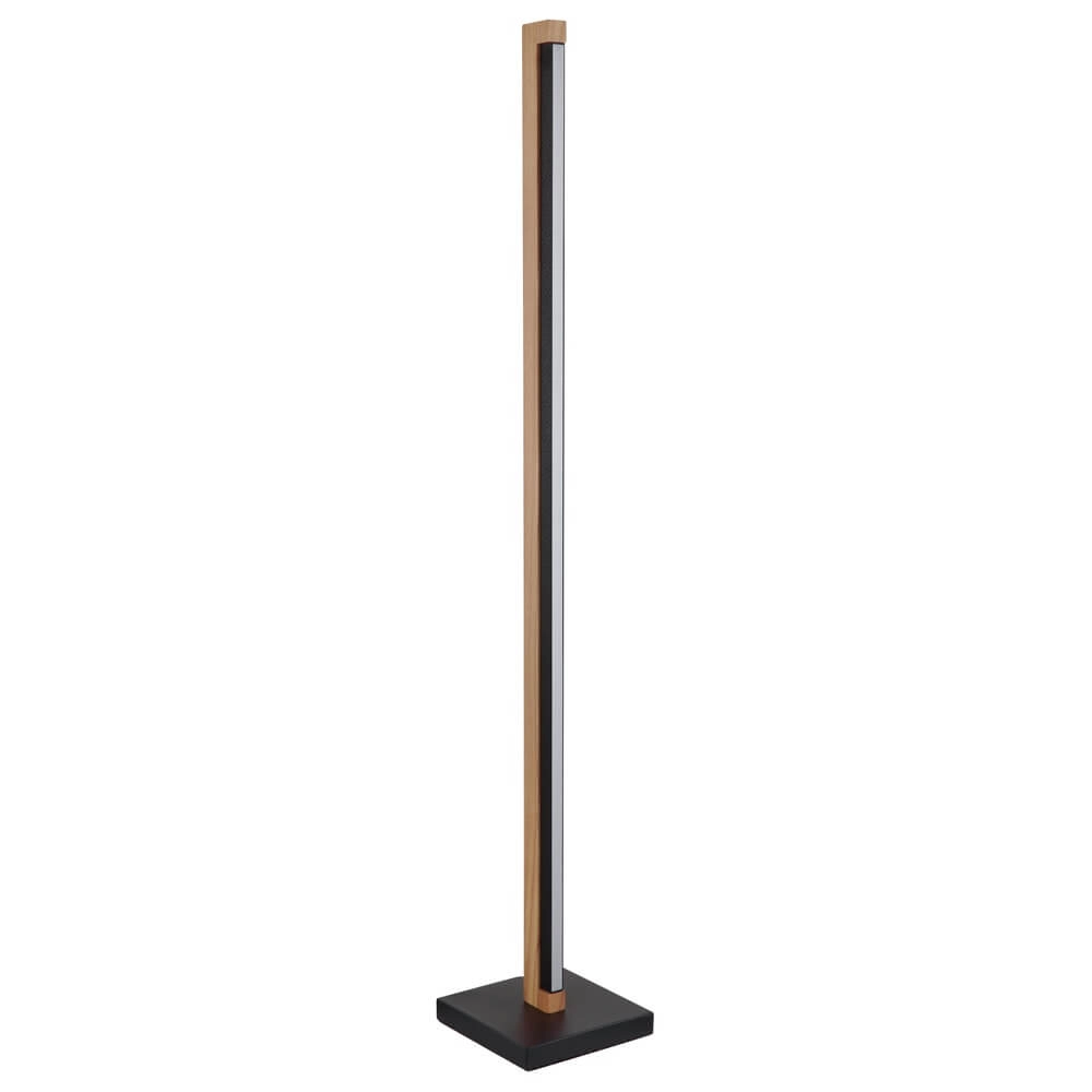 Lampadaire design Starla noir avec bois 113cm Globo 9007371447305