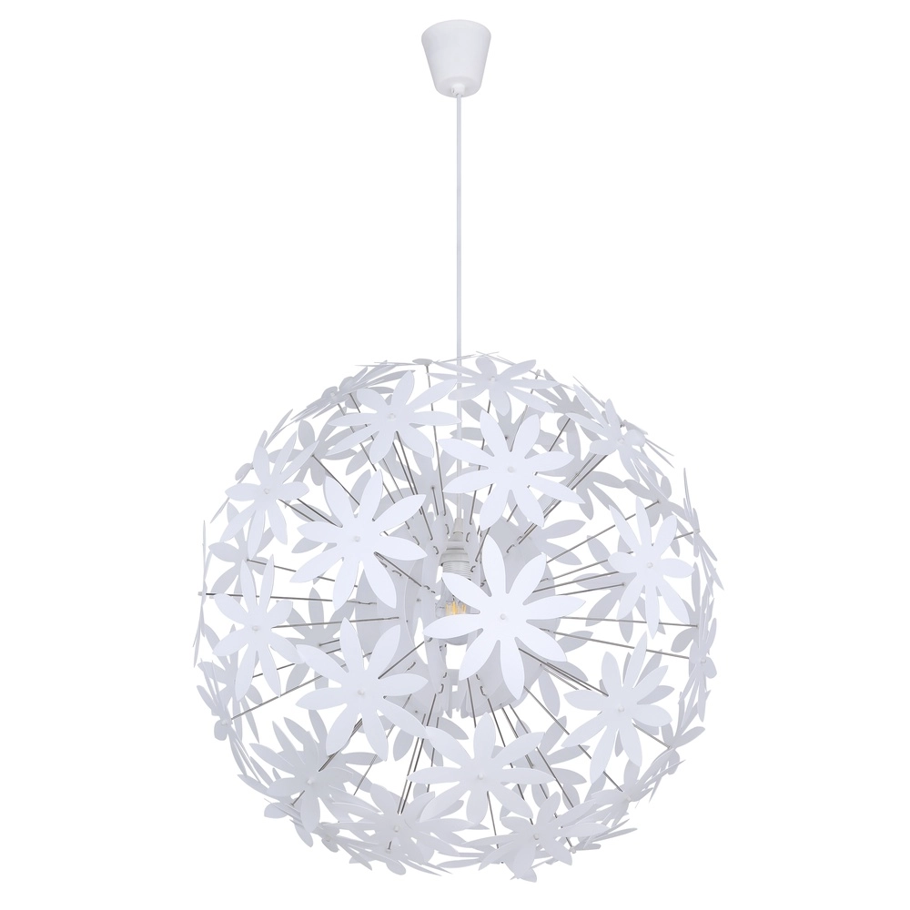 Lampe pendante blanche Stella fleurs Ø 60cm Globo 9007371369928