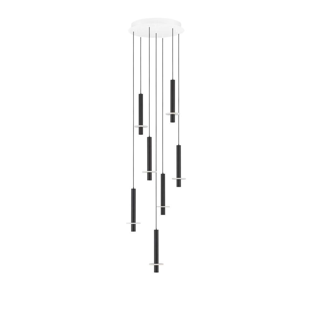 Lampe pendante de conception Noemi noir avec blanc Ø 47cm Lyora 5212063503281