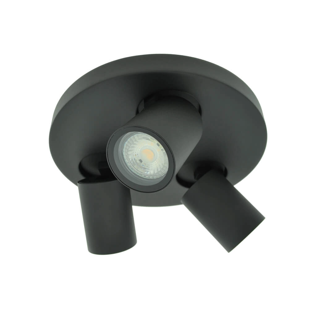 Spot de salle de bain noir Seller - IP44 3 lumières Spot de salle de bain noir Seller - IP44 3 lumières