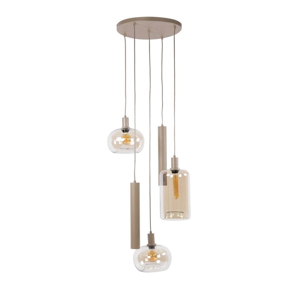 Lampe pendante de conception Serene Brun sable 5 clair Lyora 8716803514799