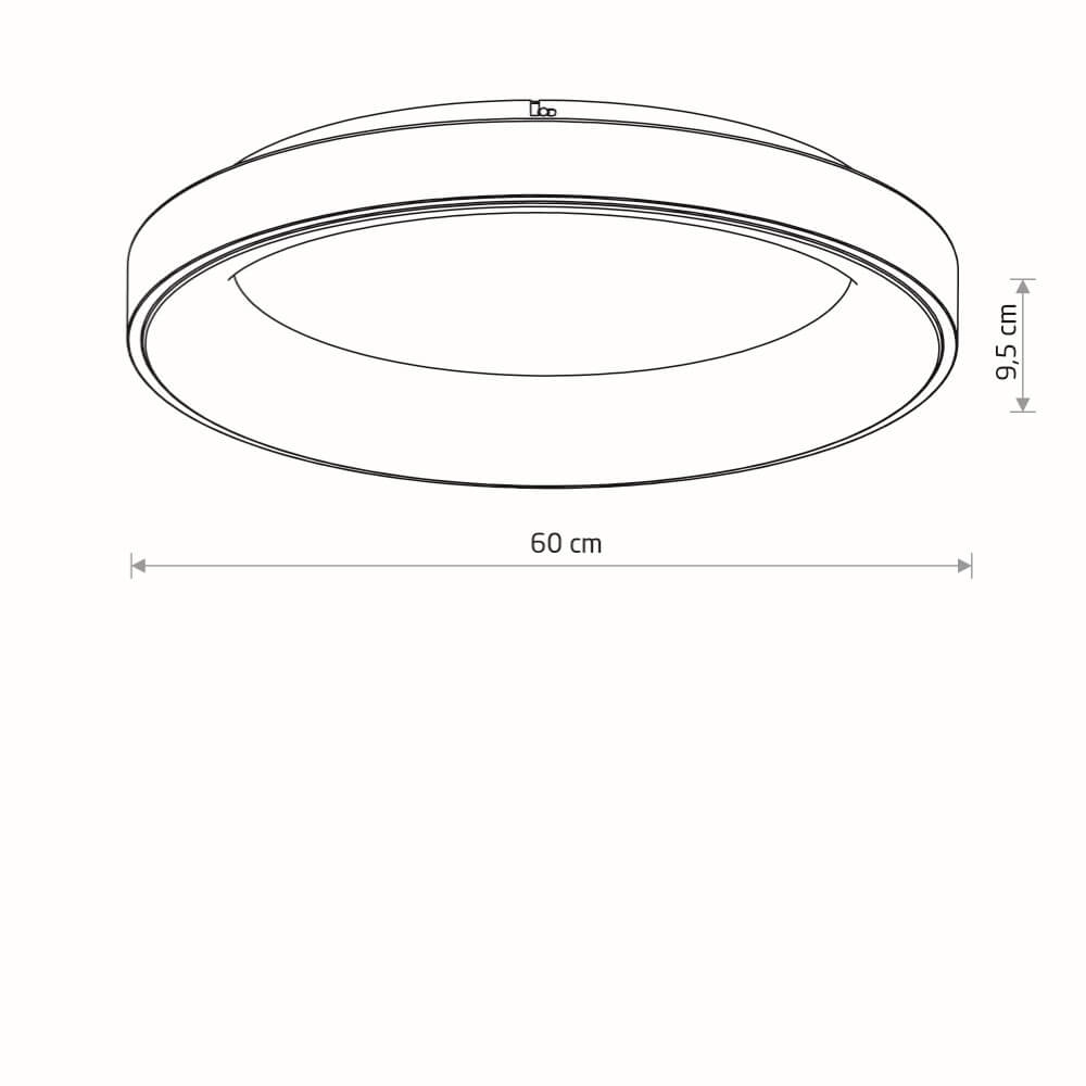 Plafonnier rond Nikki Round blanc Ø 60cm Lyora 5903139112024