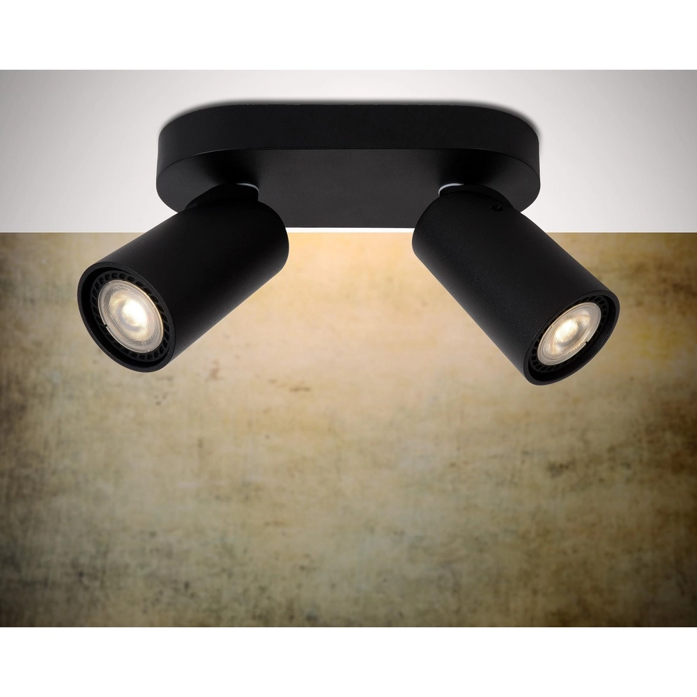 Projecteur de plafond Xyrus 2-noir clair Lucide 5411212234193