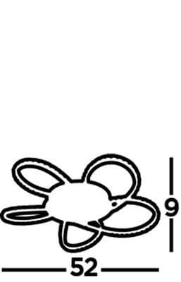 Plafonnier Daisy chrome Searchlight 5053423187068