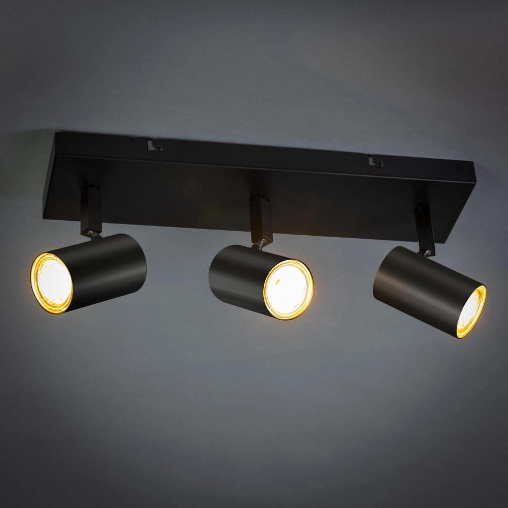 Spot de plafond à 3 lumières The Common noir ETH 8720195304388
