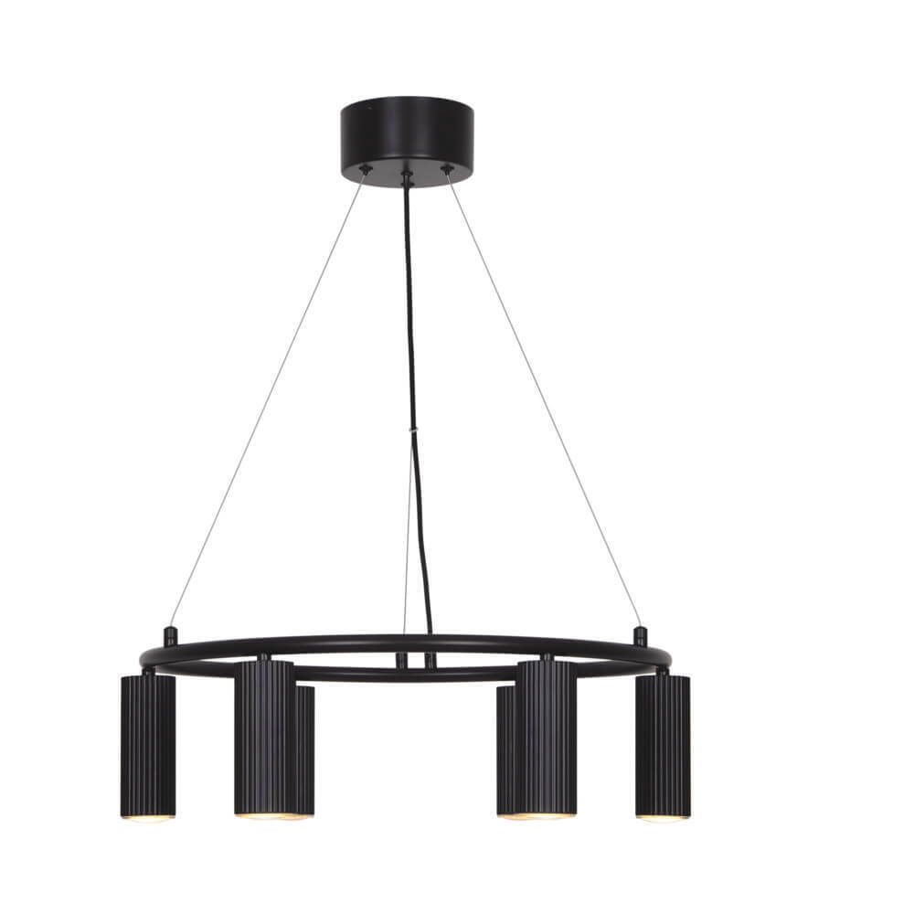 Suspension design Vico noir 6 lumières Suspension design Vico noir 6 lumières