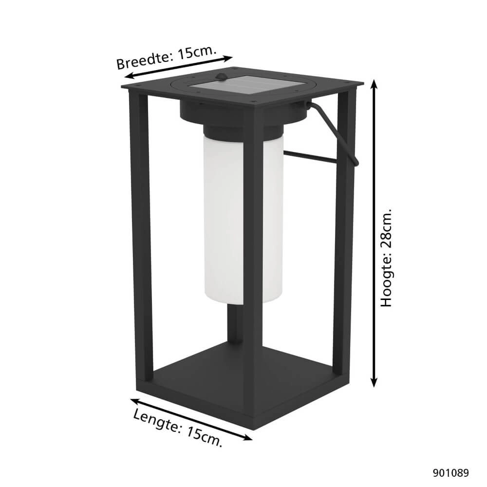 Lampe de table noire Usigni solaire Eglo 9008606297931